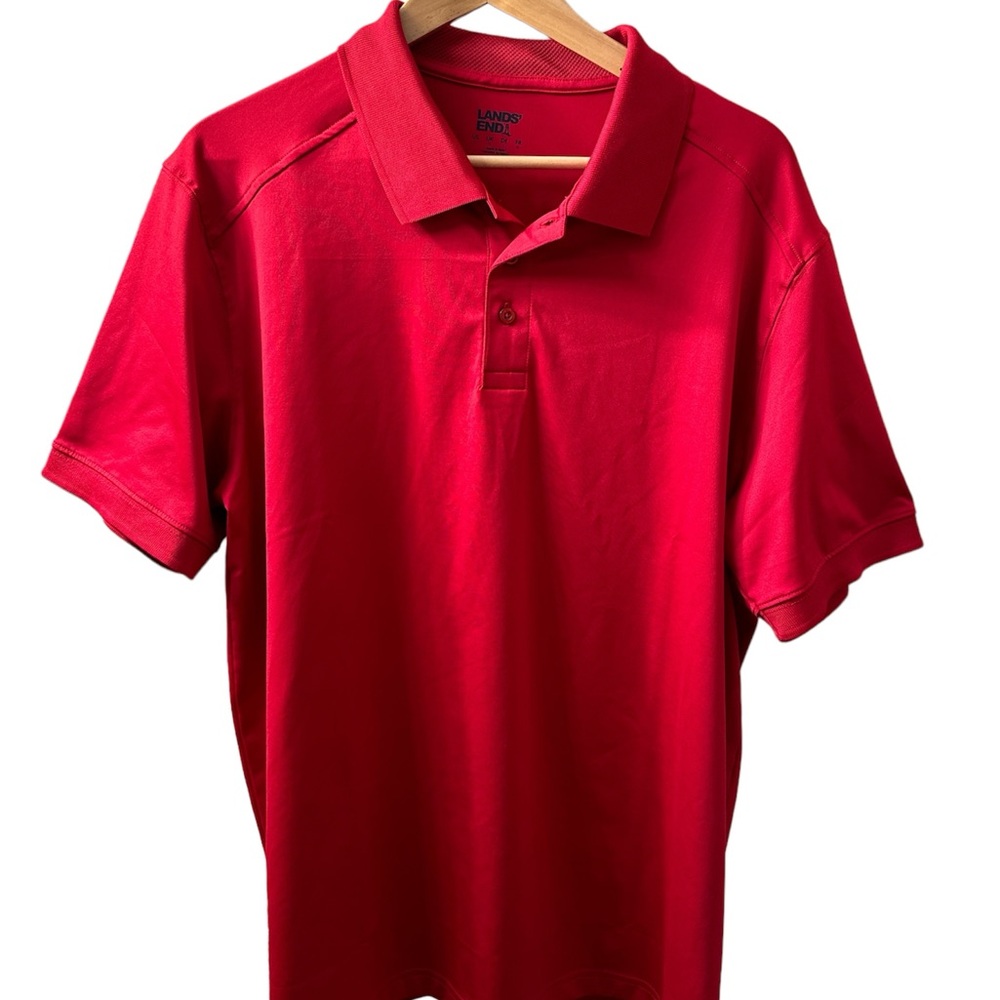 Men’s Large Land’s End Red Polo Shirt.